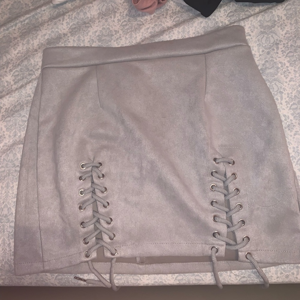 Lace up skirt